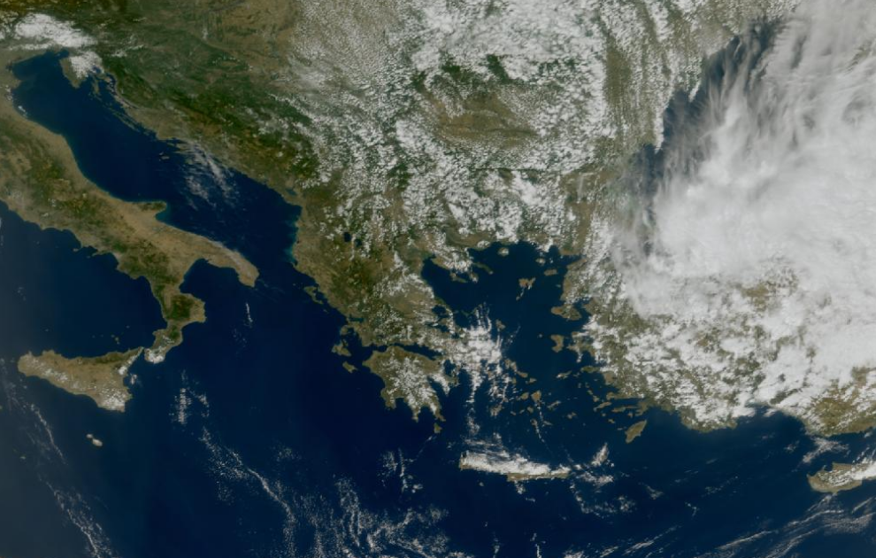 Τελευταία δορυφορική εικόνα νεφοκάλυψης