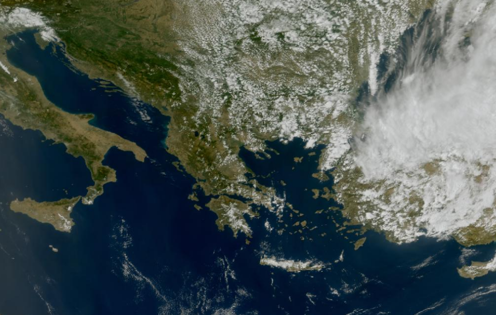 Τελευταία δορυφορική εικόνα νεφοκάλυψης