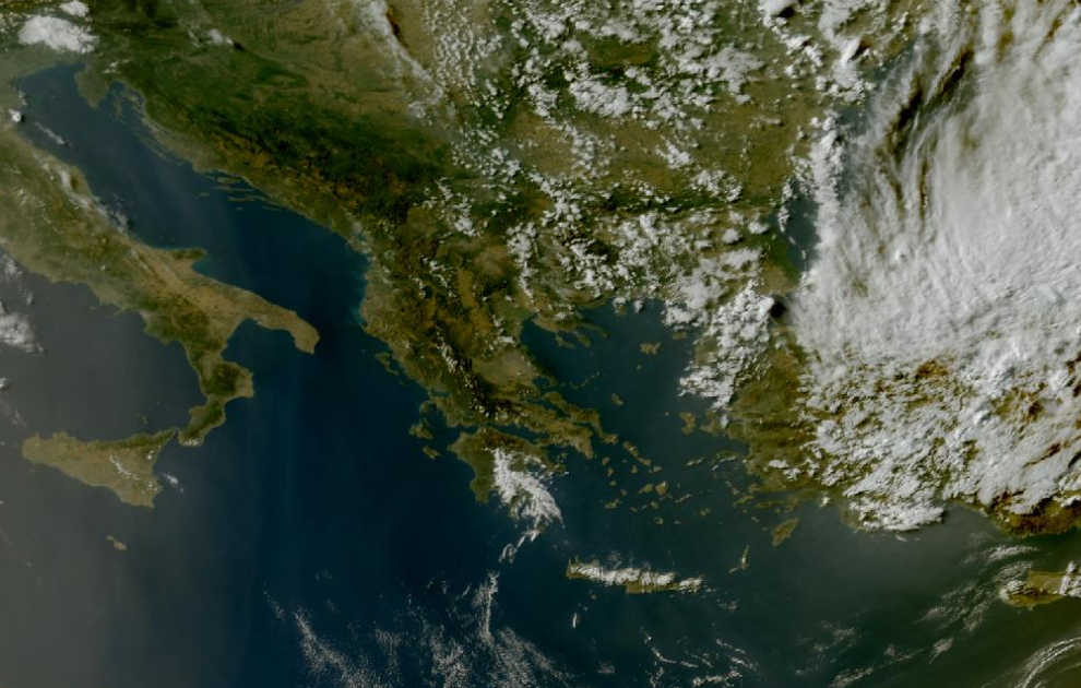 Τελευταία δορυφορική εικόνα νεφοκάλυψης