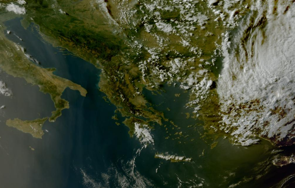 Τελευταία δορυφορική εικόνα νεφοκάλυψης