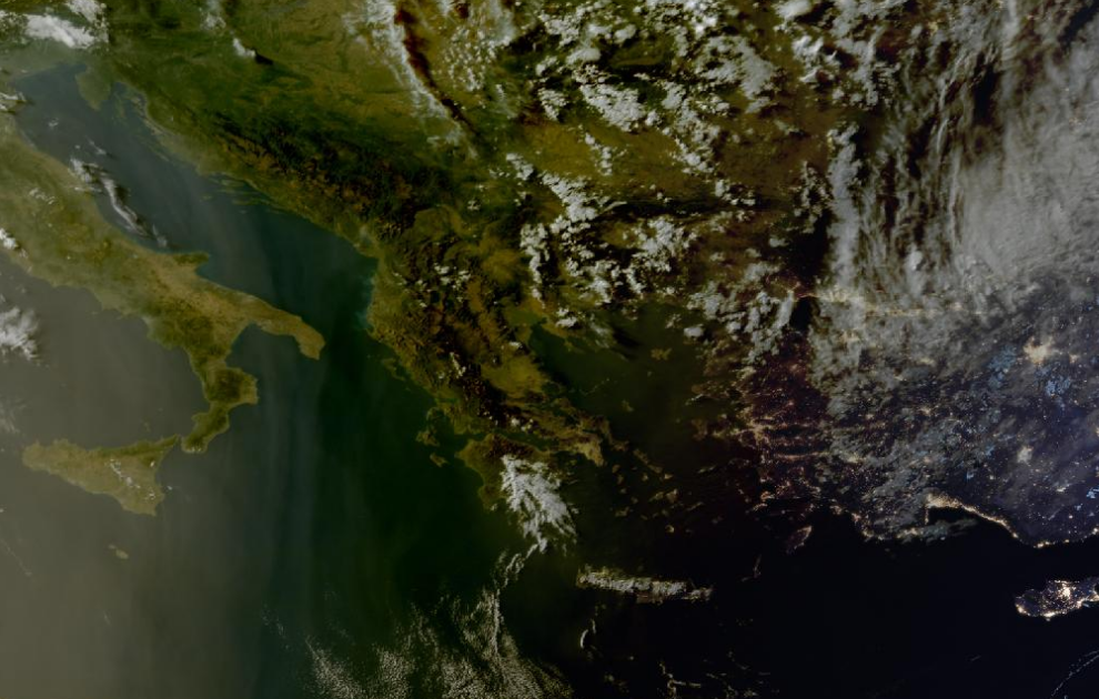 Τελευταία δορυφορική εικόνα νεφοκάλυψης