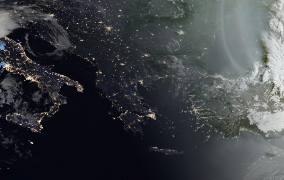 Τελευταία δορυφορική εικόνα νεφοκάλυψης