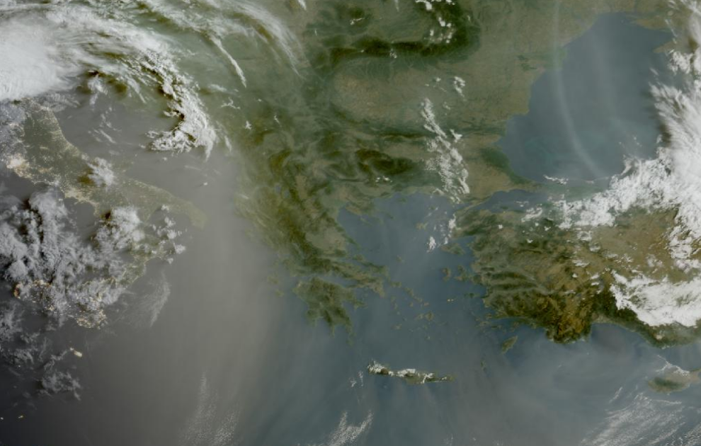 Τελευταία δορυφορική εικόνα νεφοκάλυψης