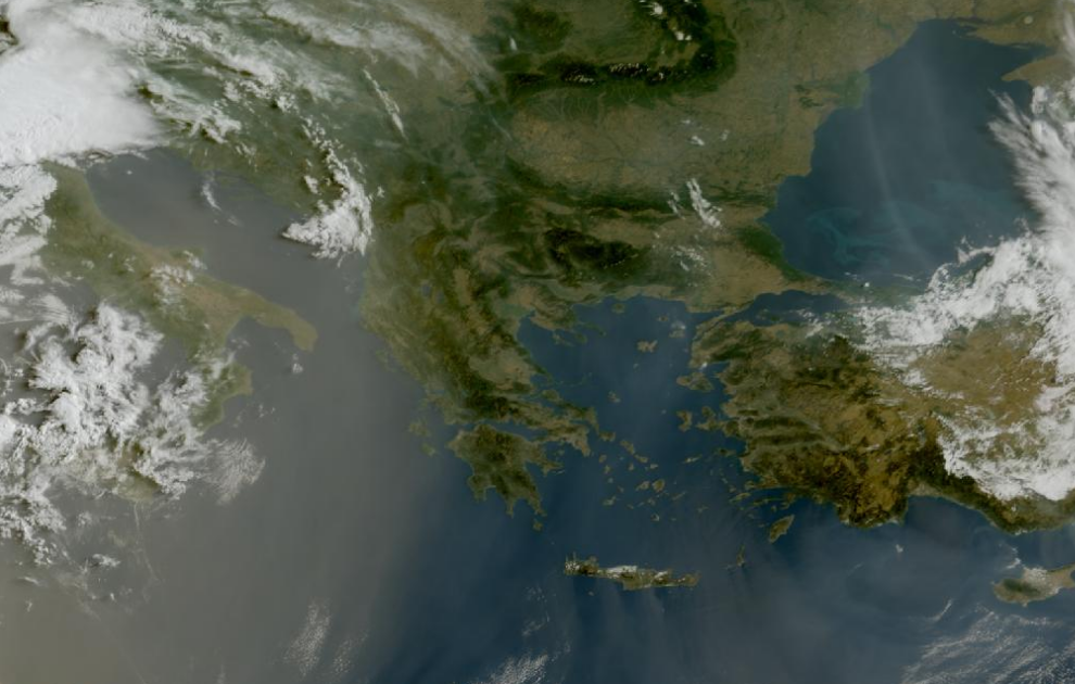 Τελευταία δορυφορική εικόνα νεφοκάλυψης