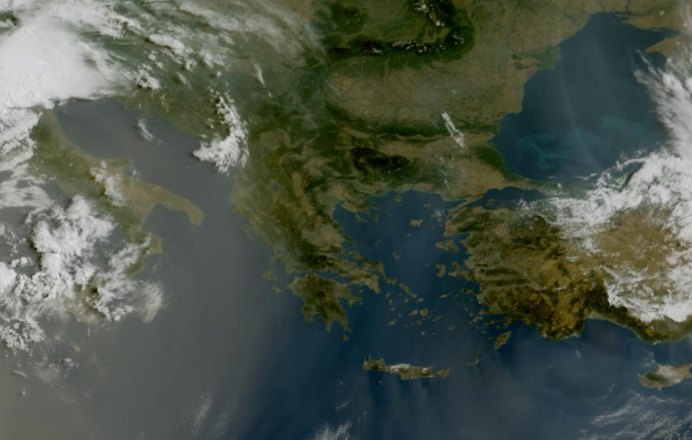 Τελευταία δορυφορική εικόνα νεφοκάλυψης