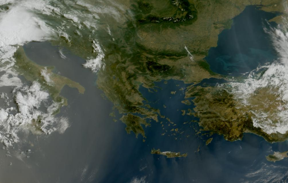 Τελευταία δορυφορική εικόνα νεφοκάλυψης