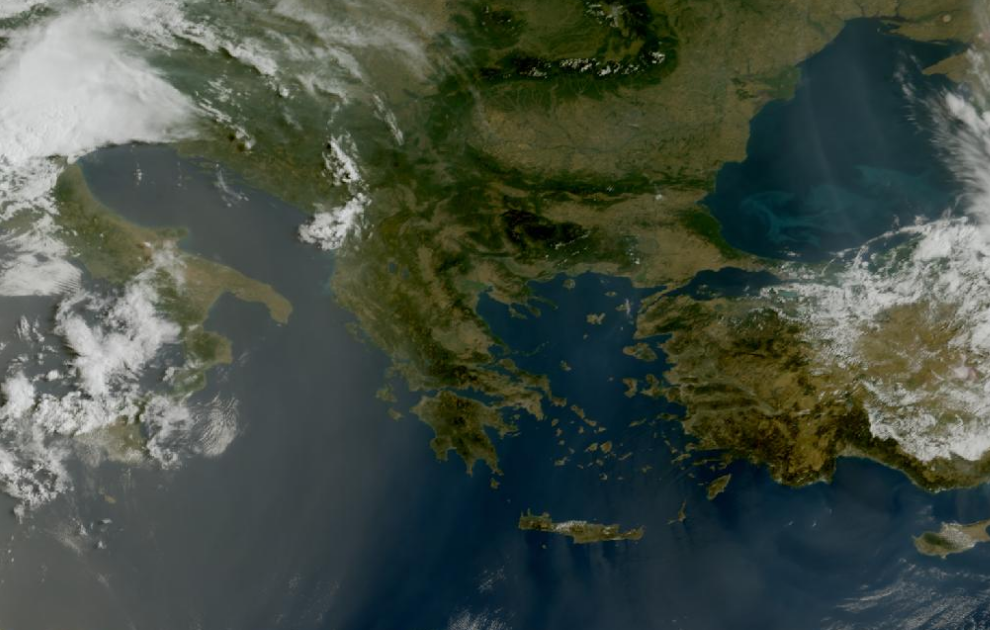 Τελευταία δορυφορική εικόνα νεφοκάλυψης