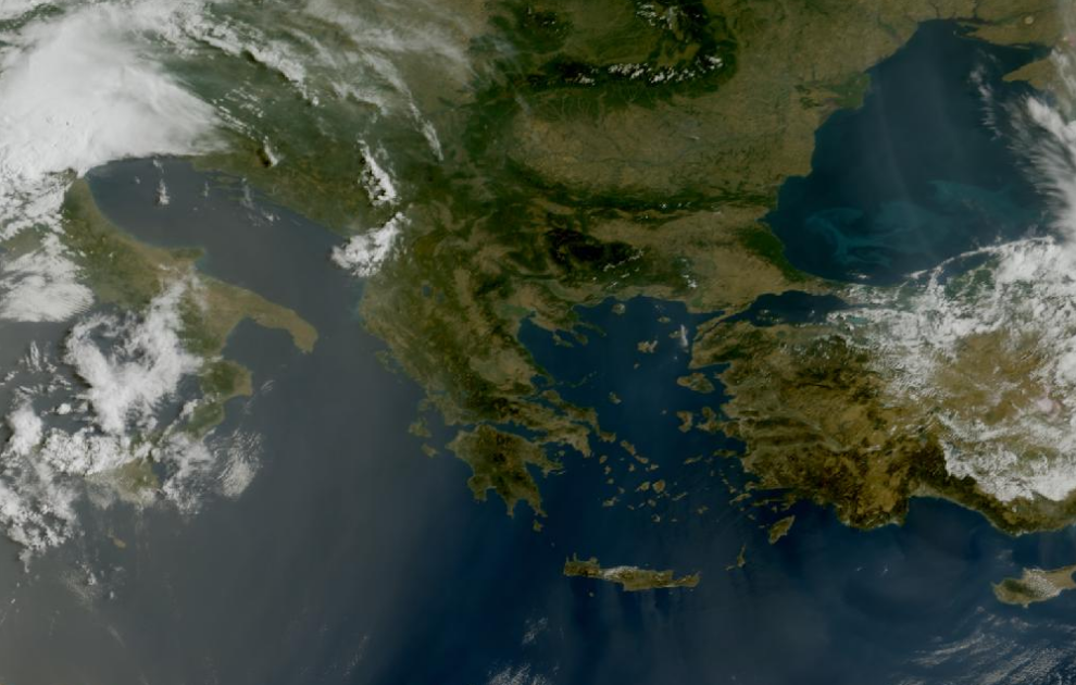 Τελευταία δορυφορική εικόνα νεφοκάλυψης