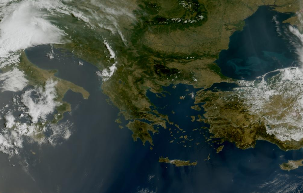 Τελευταία δορυφορική εικόνα νεφοκάλυψης