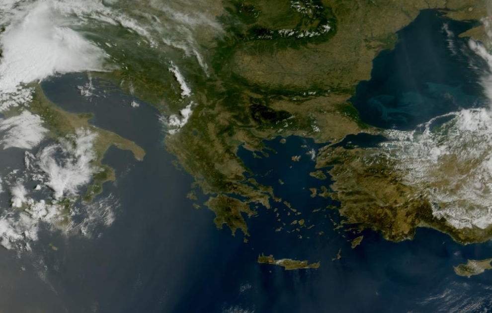 Τελευταία δορυφορική εικόνα νεφοκάλυψης