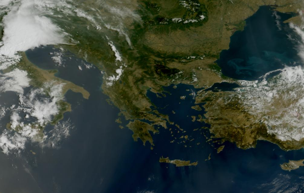 Τελευταία δορυφορική εικόνα νεφοκάλυψης