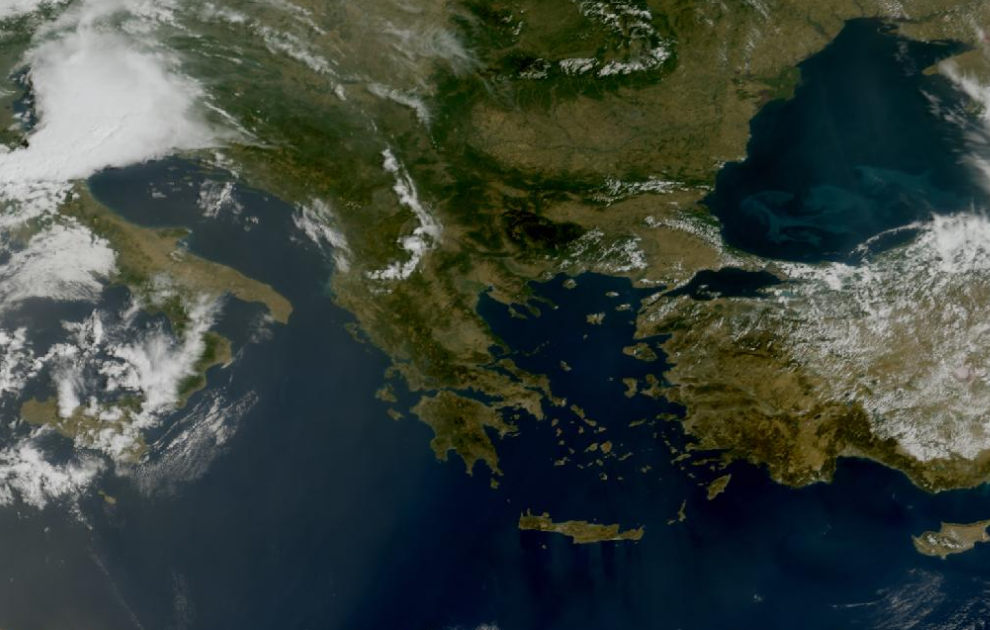 Τελευταία δορυφορική εικόνα νεφοκάλυψης