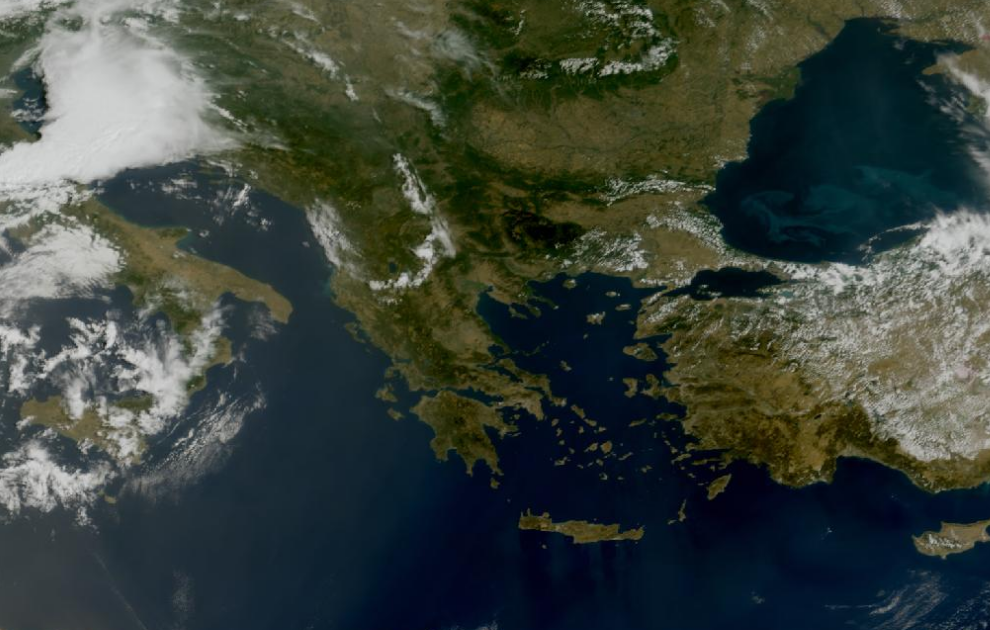Τελευταία δορυφορική εικόνα νεφοκάλυψης
