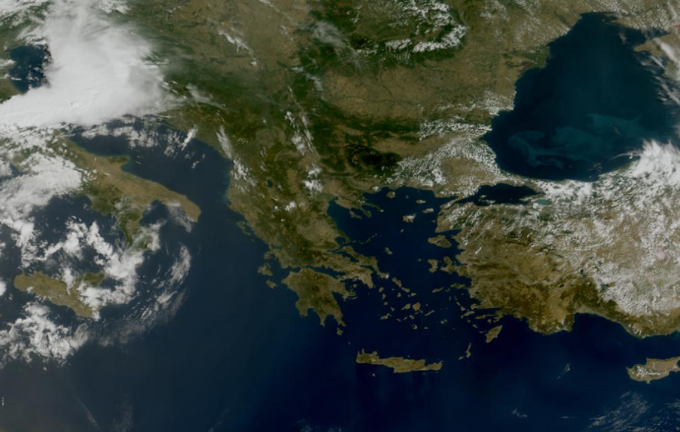 Τελευταία δορυφορική εικόνα νεφοκάλυψης