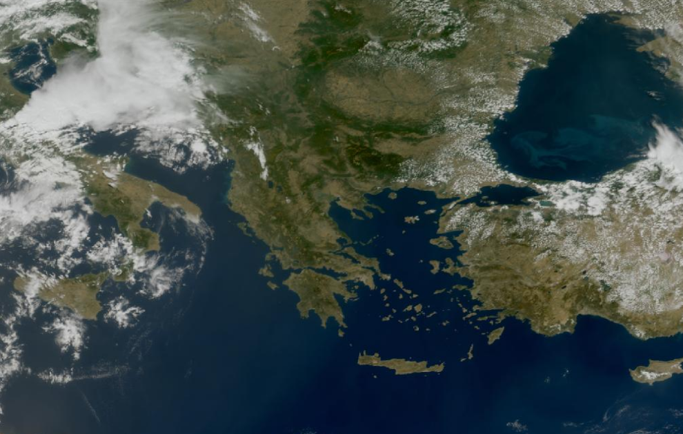 Τελευταία δορυφορική εικόνα νεφοκάλυψης