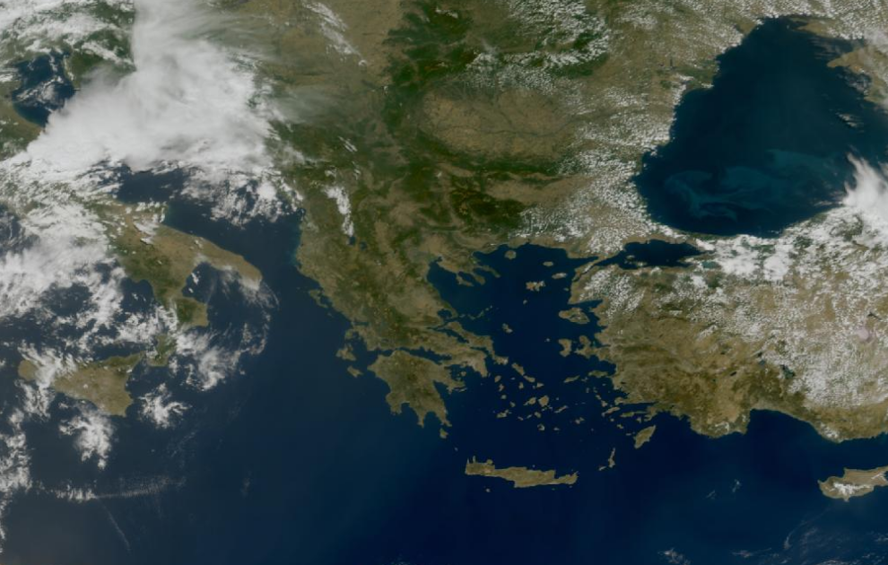 Τελευταία δορυφορική εικόνα νεφοκάλυψης
