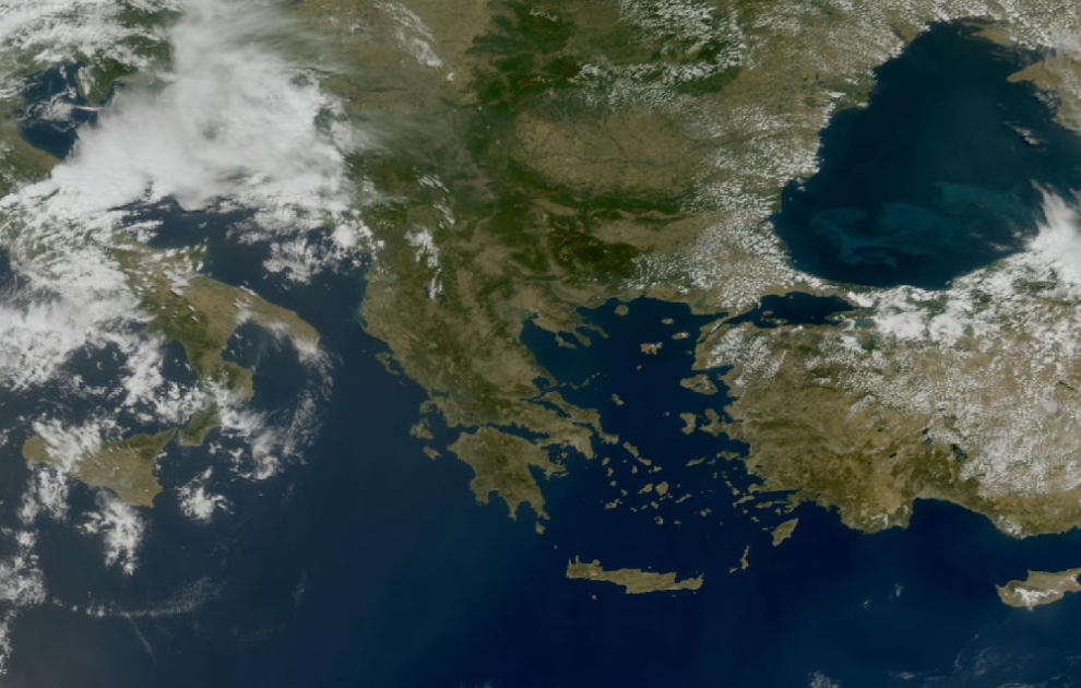 Τελευταία δορυφορική εικόνα νεφοκάλυψης