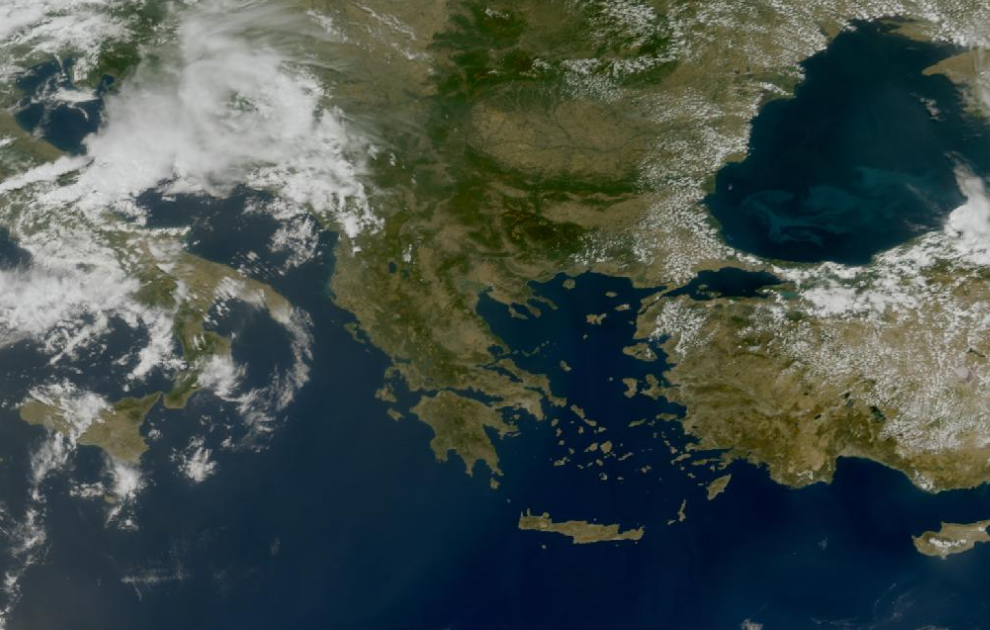Τελευταία δορυφορική εικόνα νεφοκάλυψης