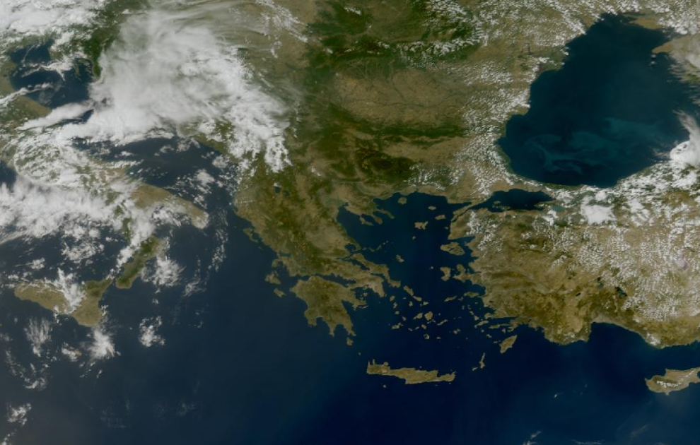 Τελευταία δορυφορική εικόνα νεφοκάλυψης