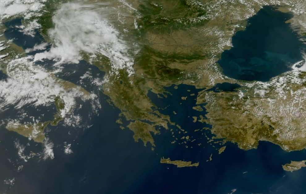 Τελευταία δορυφορική εικόνα νεφοκάλυψης
