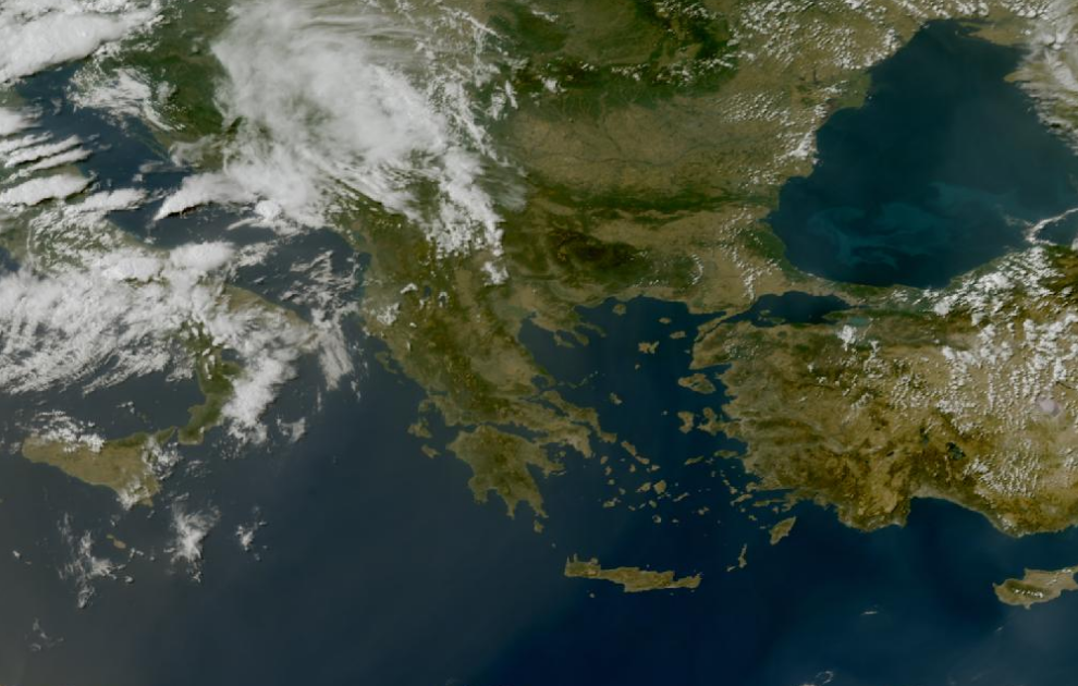 Τελευταία δορυφορική εικόνα νεφοκάλυψης