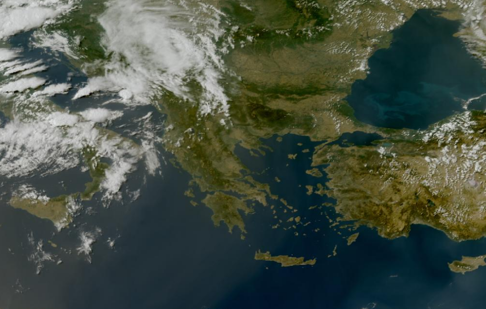Τελευταία δορυφορική εικόνα νεφοκάλυψης