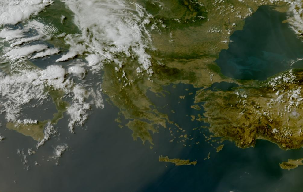 Τελευταία δορυφορική εικόνα νεφοκάλυψης