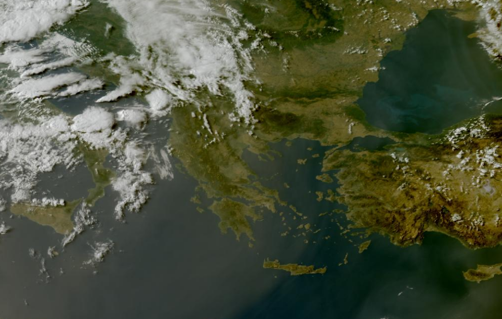 Τελευταία δορυφορική εικόνα νεφοκάλυψης