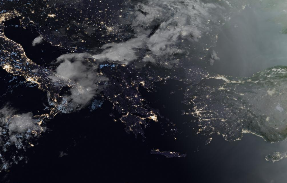 Τελευταία δορυφορική εικόνα νεφοκάλυψης