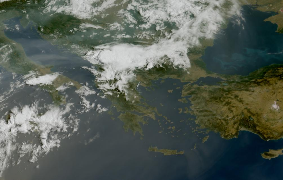 Τελευταία δορυφορική εικόνα νεφοκάλυψης
