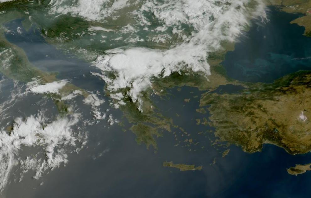 Τελευταία δορυφορική εικόνα νεφοκάλυψης