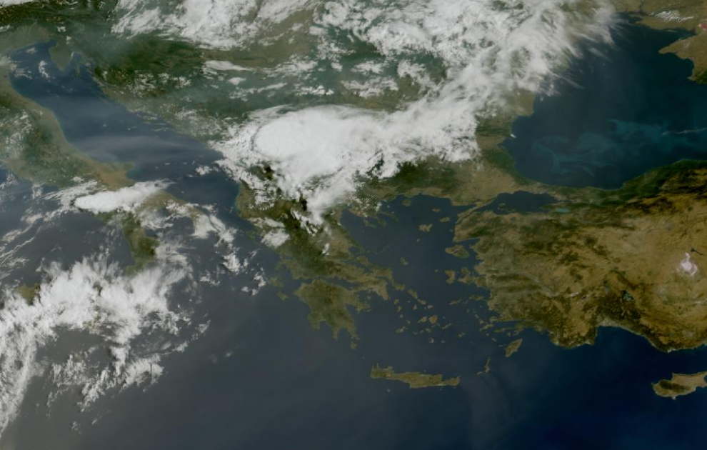 Τελευταία δορυφορική εικόνα νεφοκάλυψης