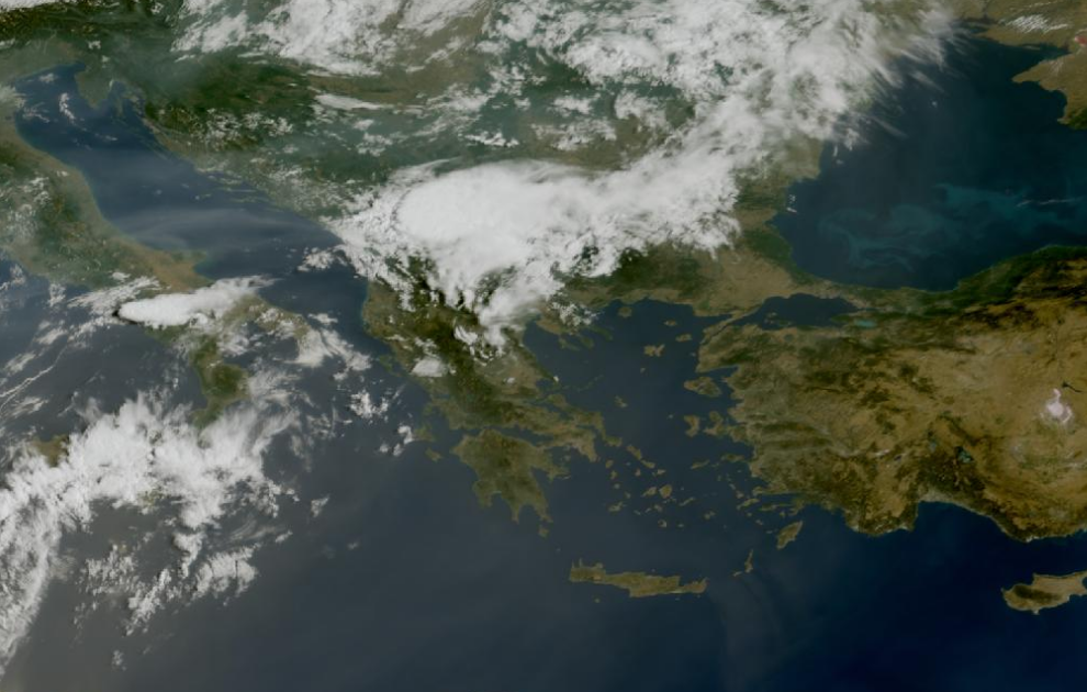 Τελευταία δορυφορική εικόνα νεφοκάλυψης