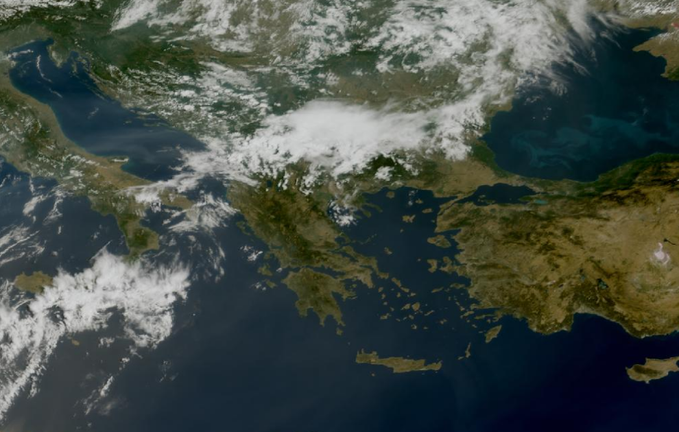 Τελευταία δορυφορική εικόνα νεφοκάλυψης
