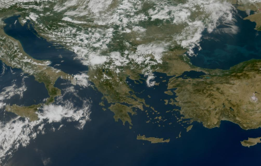 Τελευταία δορυφορική εικόνα νεφοκάλυψης