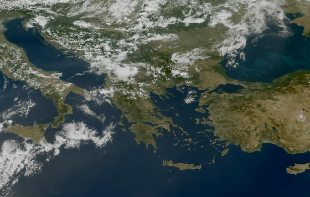 Τελευταία δορυφορική εικόνα νεφοκάλυψης
