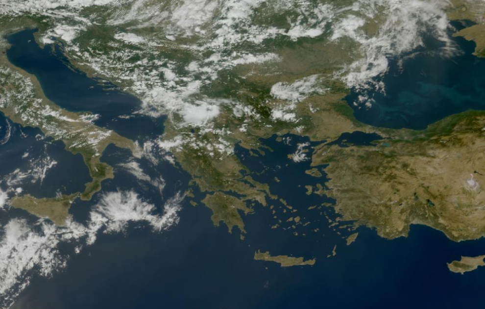 Τελευταία δορυφορική εικόνα νεφοκάλυψης