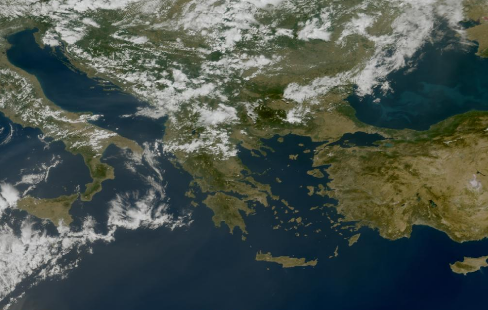 Τελευταία δορυφορική εικόνα νεφοκάλυψης