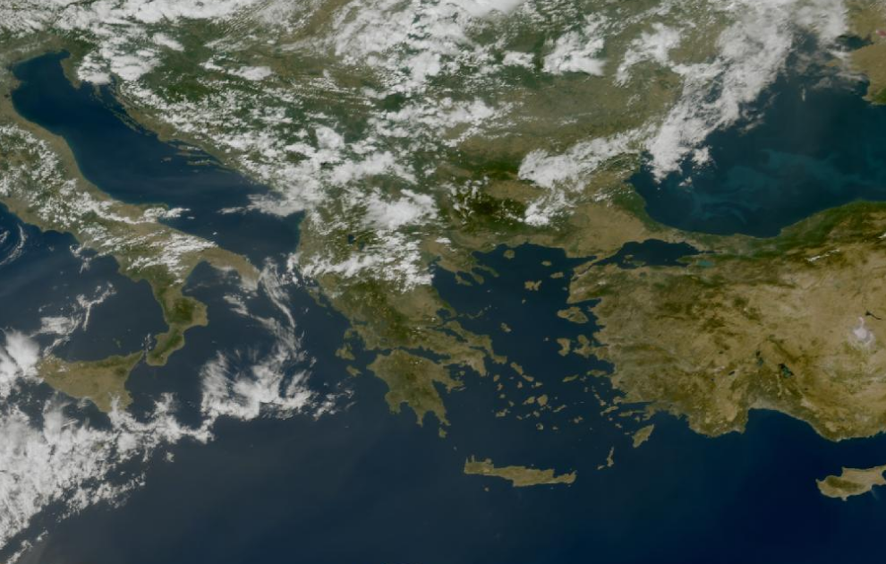 Τελευταία δορυφορική εικόνα νεφοκάλυψης