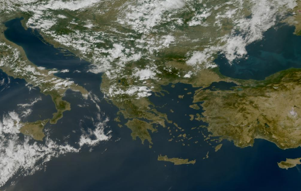 Τελευταία δορυφορική εικόνα νεφοκάλυψης