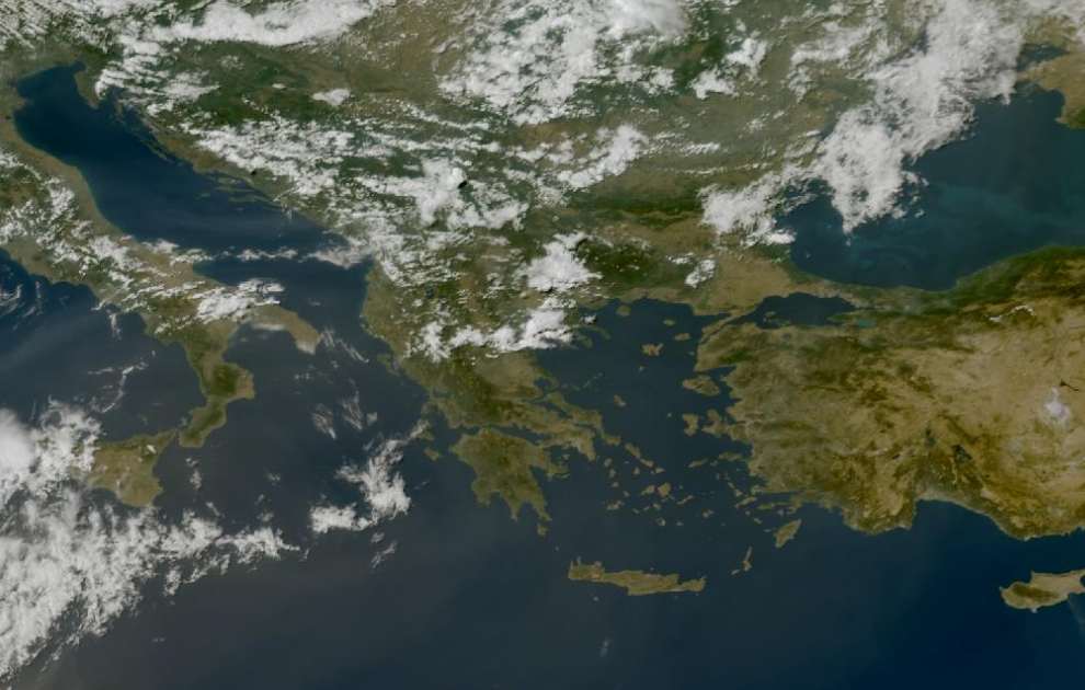 Τελευταία δορυφορική εικόνα νεφοκάλυψης