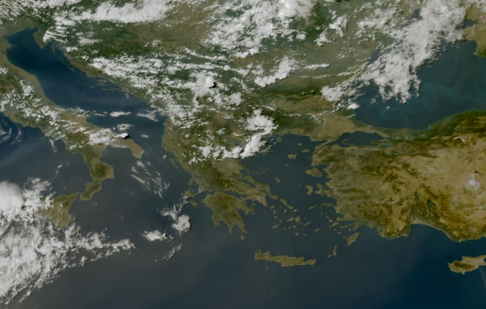 Τελευταία δορυφορική εικόνα νεφοκάλυψης