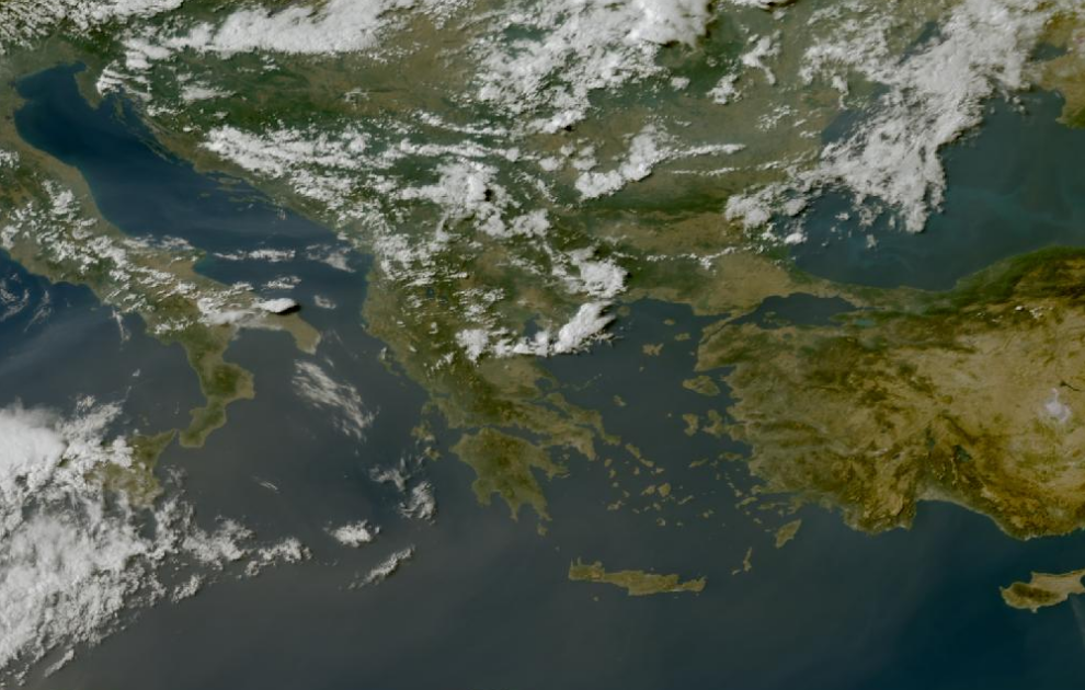 Τελευταία δορυφορική εικόνα νεφοκάλυψης