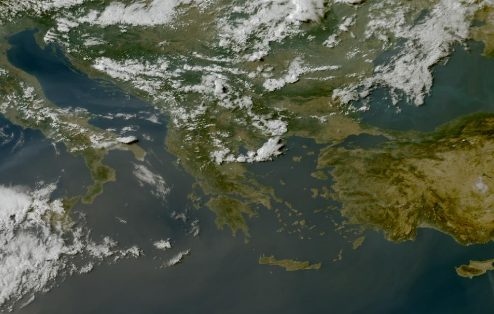 Τελευταία δορυφορική εικόνα νεφοκάλυψης