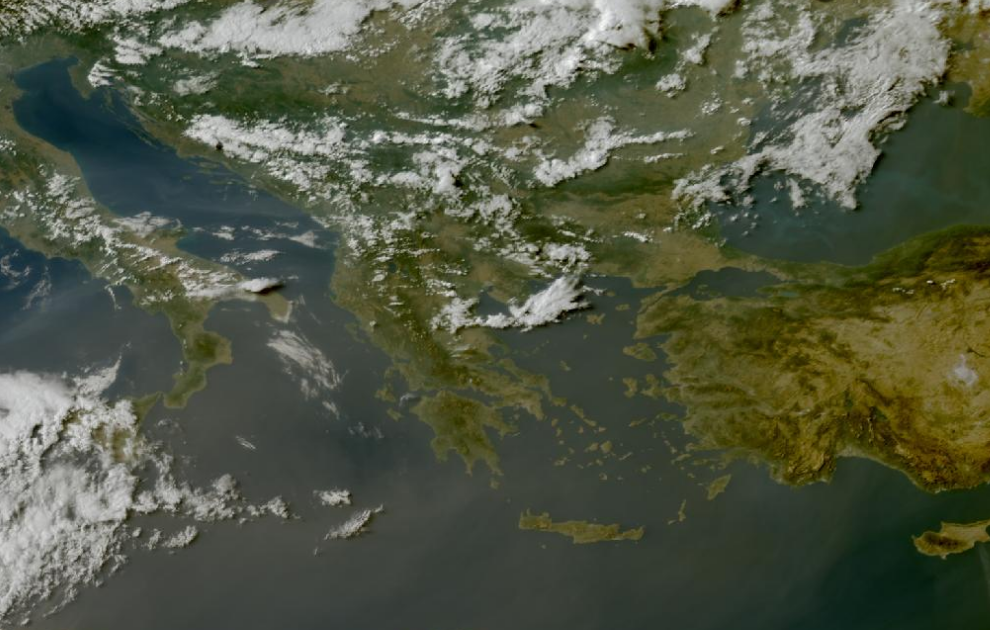 Τελευταία δορυφορική εικόνα νεφοκάλυψης