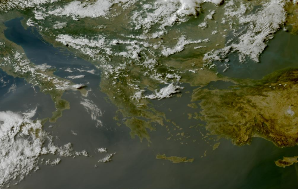Τελευταία δορυφορική εικόνα νεφοκάλυψης