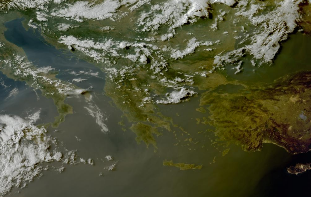 Τελευταία δορυφορική εικόνα νεφοκάλυψης