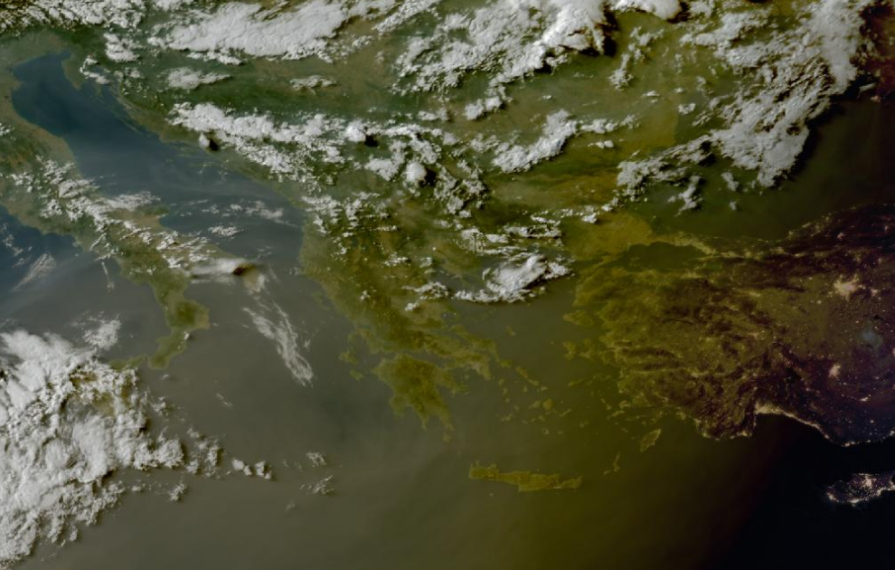 Τελευταία δορυφορική εικόνα νεφοκάλυψης