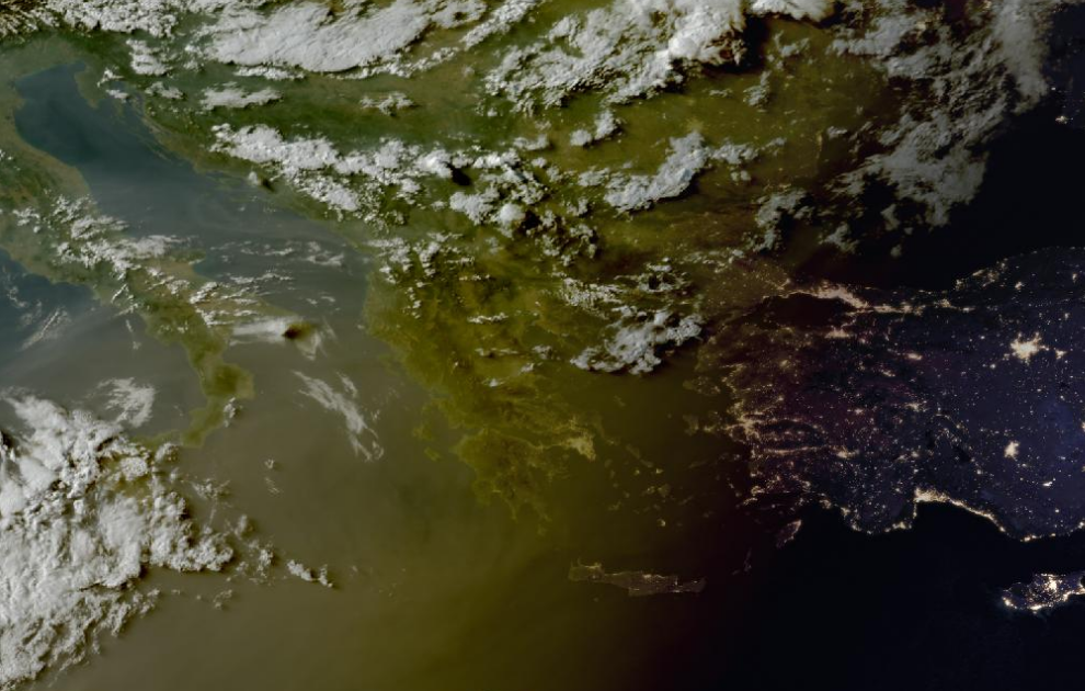 Τελευταία δορυφορική εικόνα νεφοκάλυψης