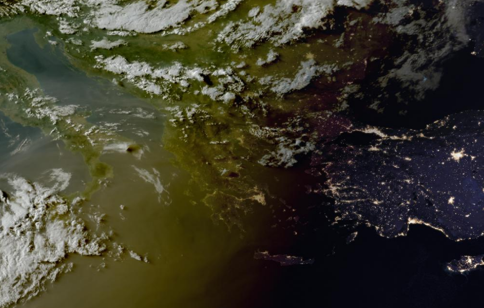 Τελευταία δορυφορική εικόνα νεφοκάλυψης